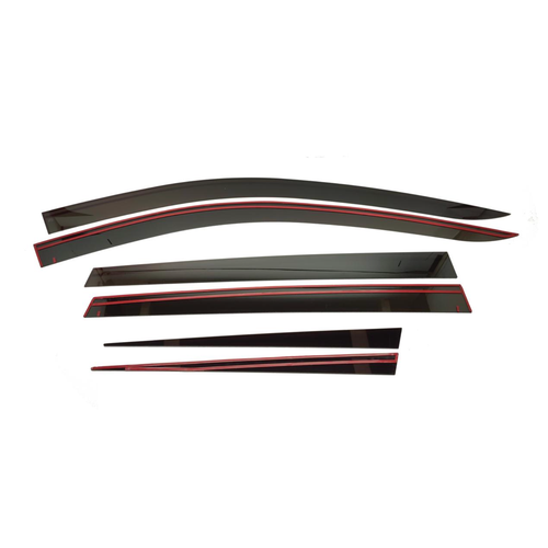 Дефлекторы 2D для EXEED TXL 2020- (I + все рестайлинги), 6шт - удлинённые