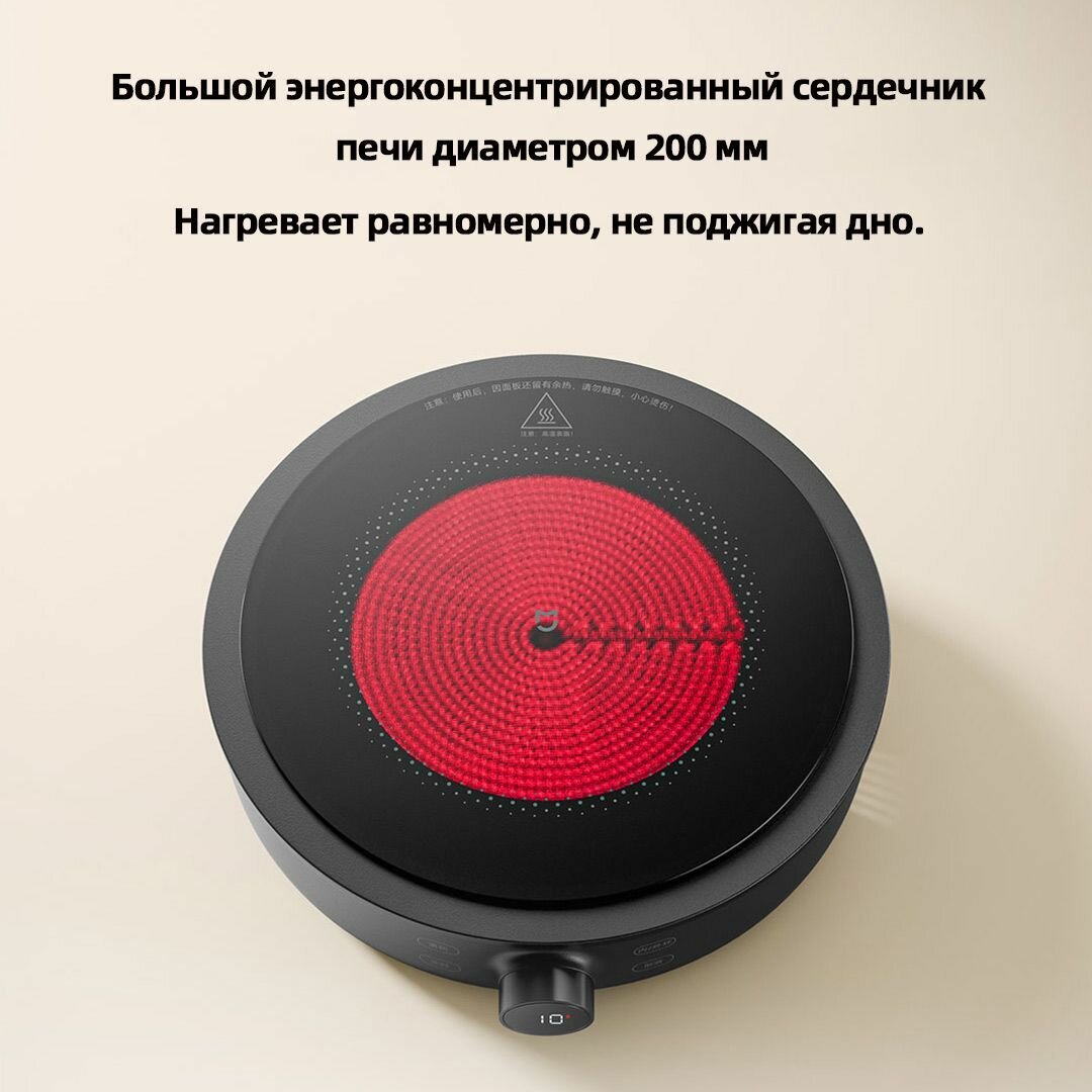 Кухонные Плиты Xiaomi Xiaomi Электрическая настольная плита Mijia Electric Ceramic Stove S1, черный