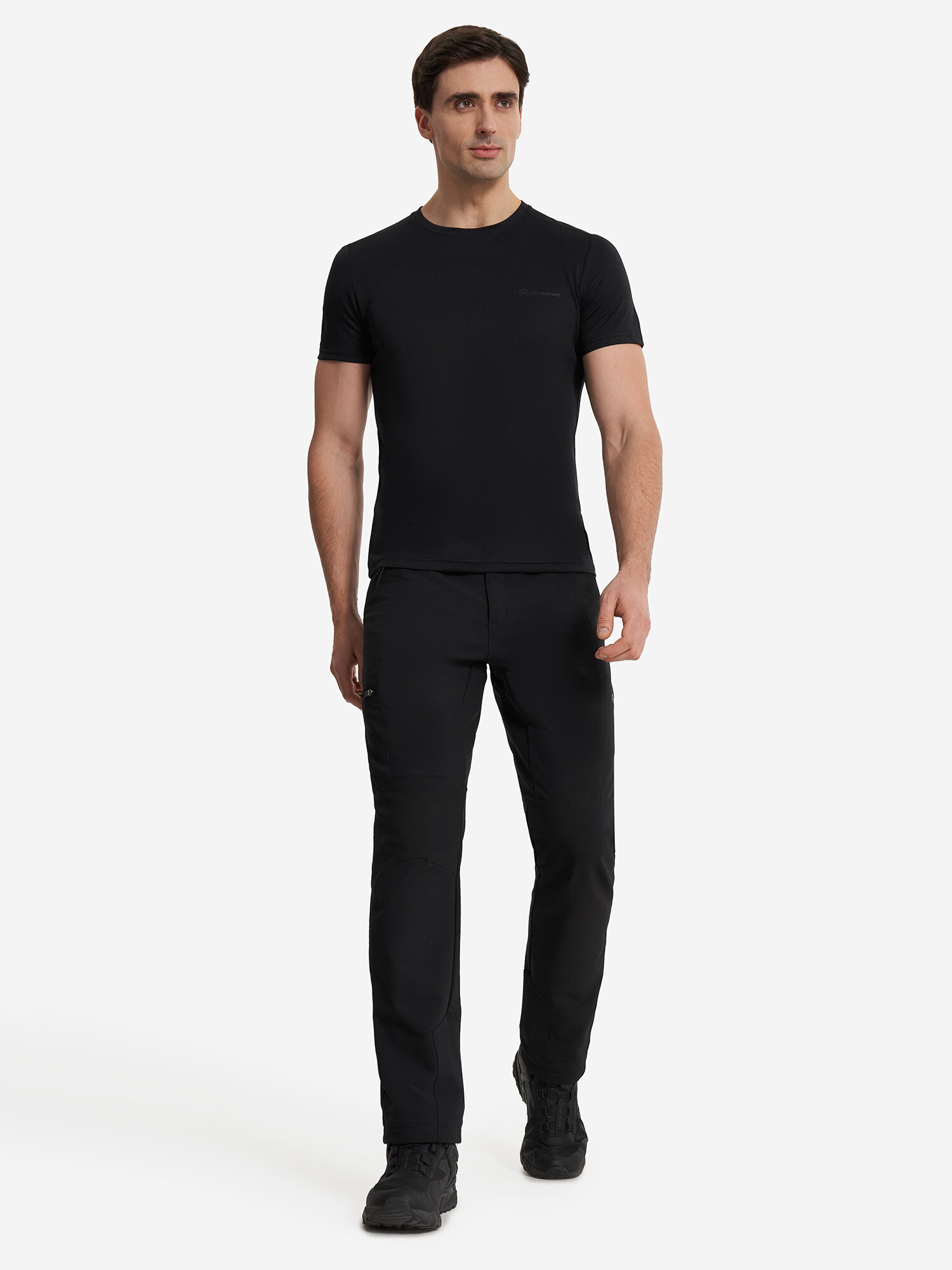 Футболка OUTVENTURE Hiking Men's T-Shirt, размер 54, черный — фото 1