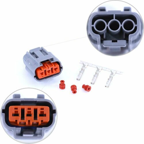 Разъём автомобильный VOLTON 6195-0009, 3 конт. к катушке зажигания, Hyundai/Kia/MAZDA/Nissan