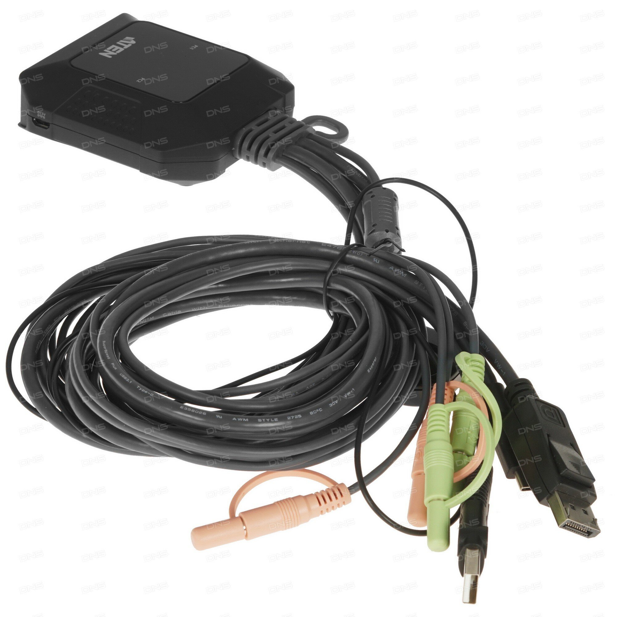 ATEN CS52DP Переключатель/ 2-Port 4K Displayport +UCB-C Switch with audio and Remote Port Selector - фото №2