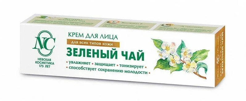 Картинки Крем для лица Невская Косметика Зелёный чай для всех типов кожи, 40 мл