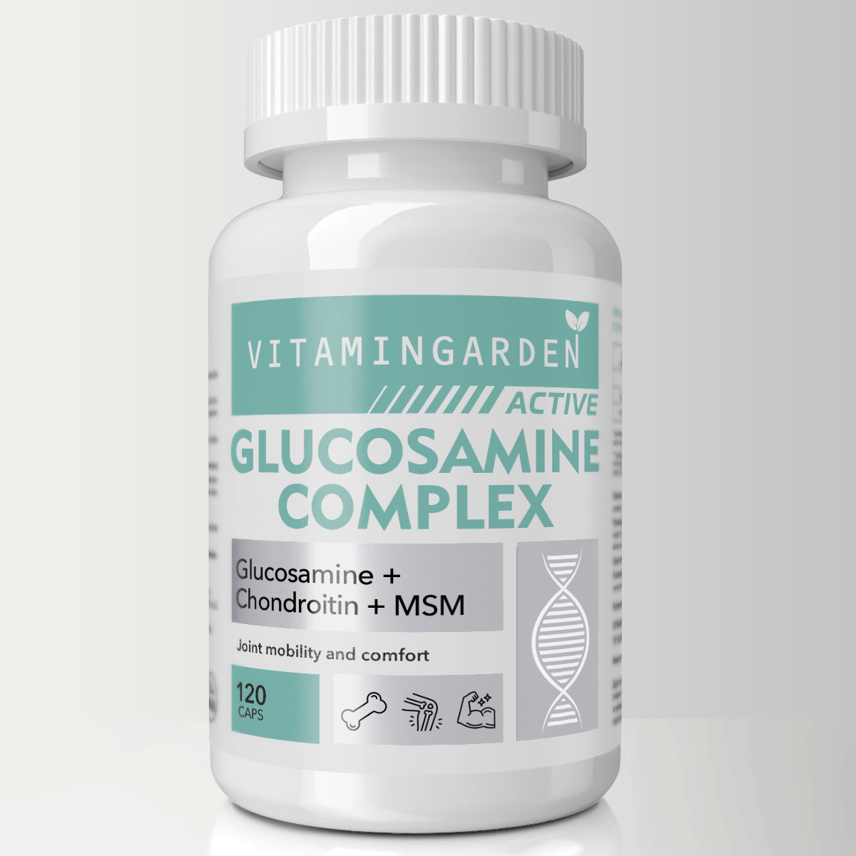 Глюкозамин, комплекс для здоровья суставов и связок, Glucosamine Chondroitin MSM, 120 капсул. — фото 1