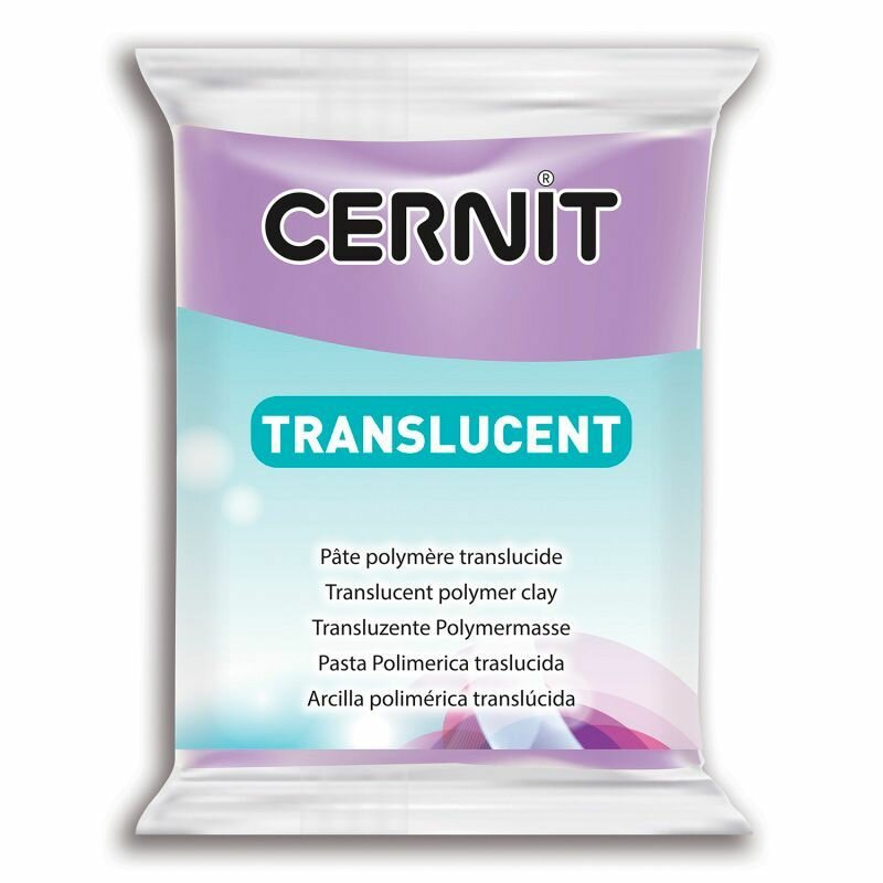 Полимерная глина EFCO "Cernit Translucen", 56 г фиолетовая