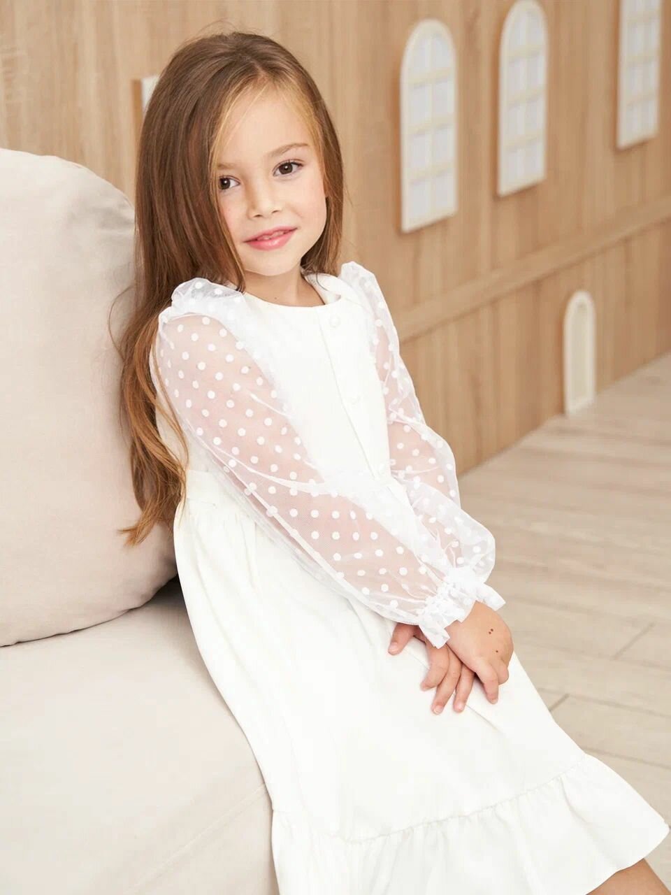 Школьное платье Sofisha kids Зима -весна 2025, размер 36, белый