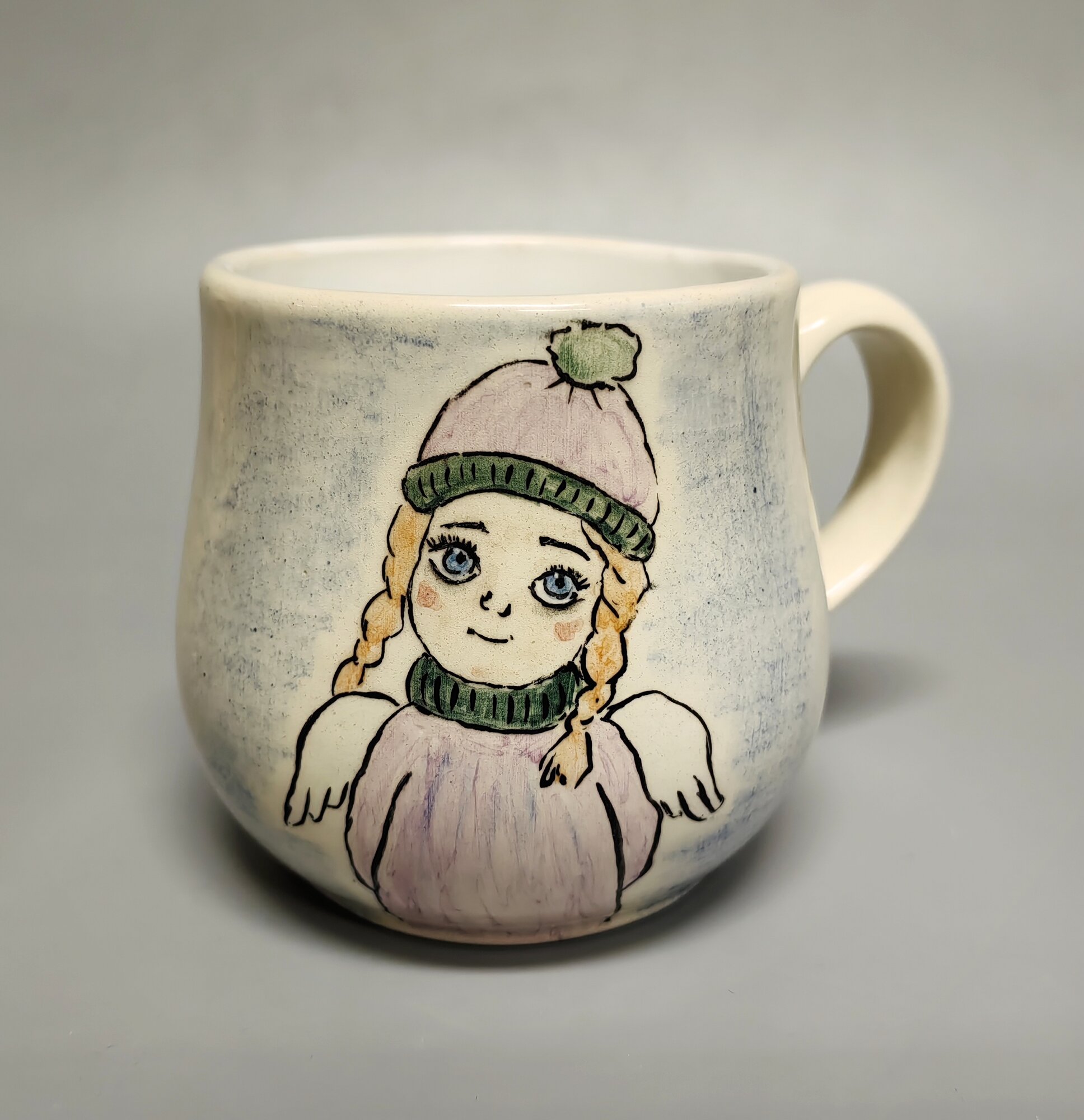 Авторская чашка ручной работы Irina Volvach Art Ceramics "Ангелочек"