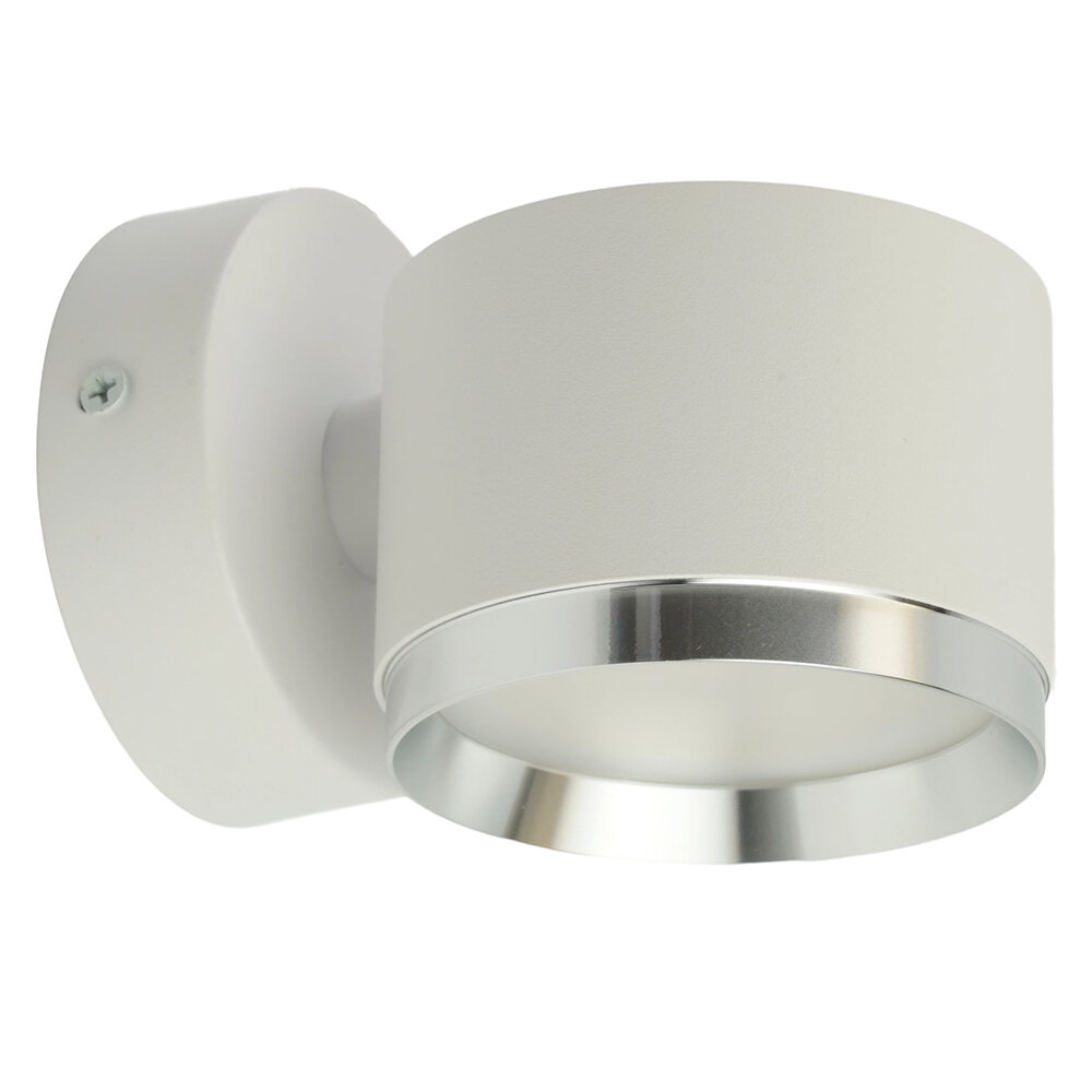 Светильник настенный Barrel DUET 12W 230V GX53 белый + хром IP20 Feron HL4598 51690
