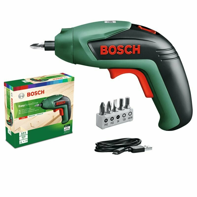 Отвертка Bosch Easy Screw Drive вращение вперед и назад завинчивание и отвинчивание со светодиодной подсветкой