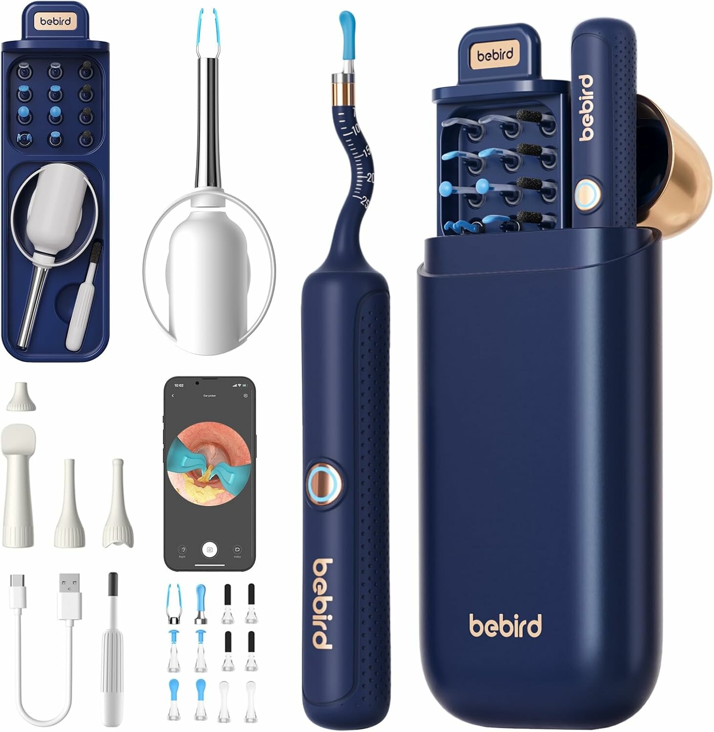 Набор инструментов Bebird "Earsight Plus", для чистки ушей, гибкий, с камерой
