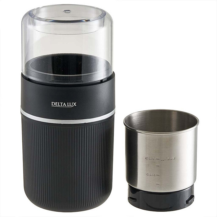 Кофемолка электрическая Delta Lux DE-2203 роторная 300 Вт съемная чаша 80 г