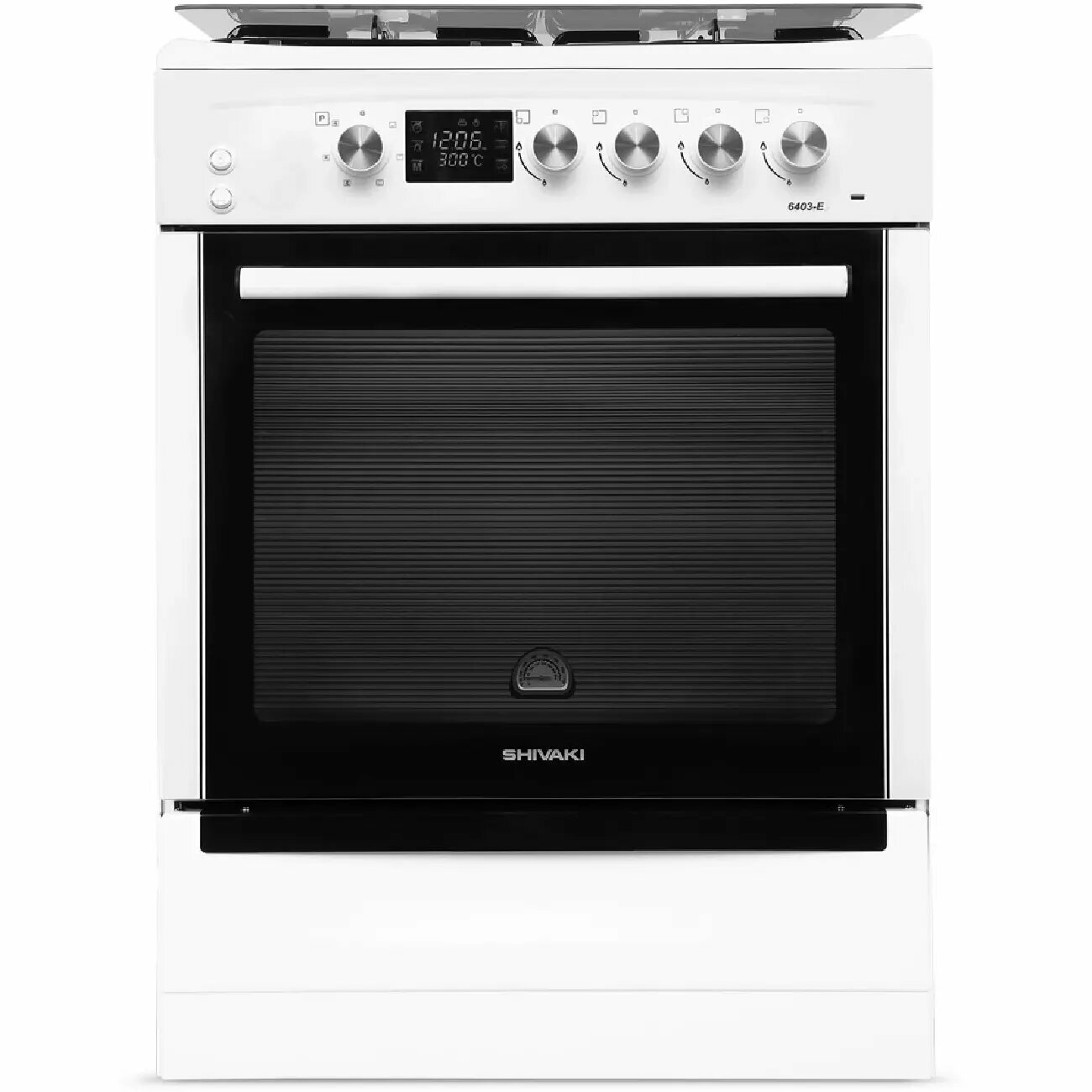 Комбинированная плита Shivaki 6403-E White, Вес: 43 кг, Высота: 85 см, Газ-контроль: Да