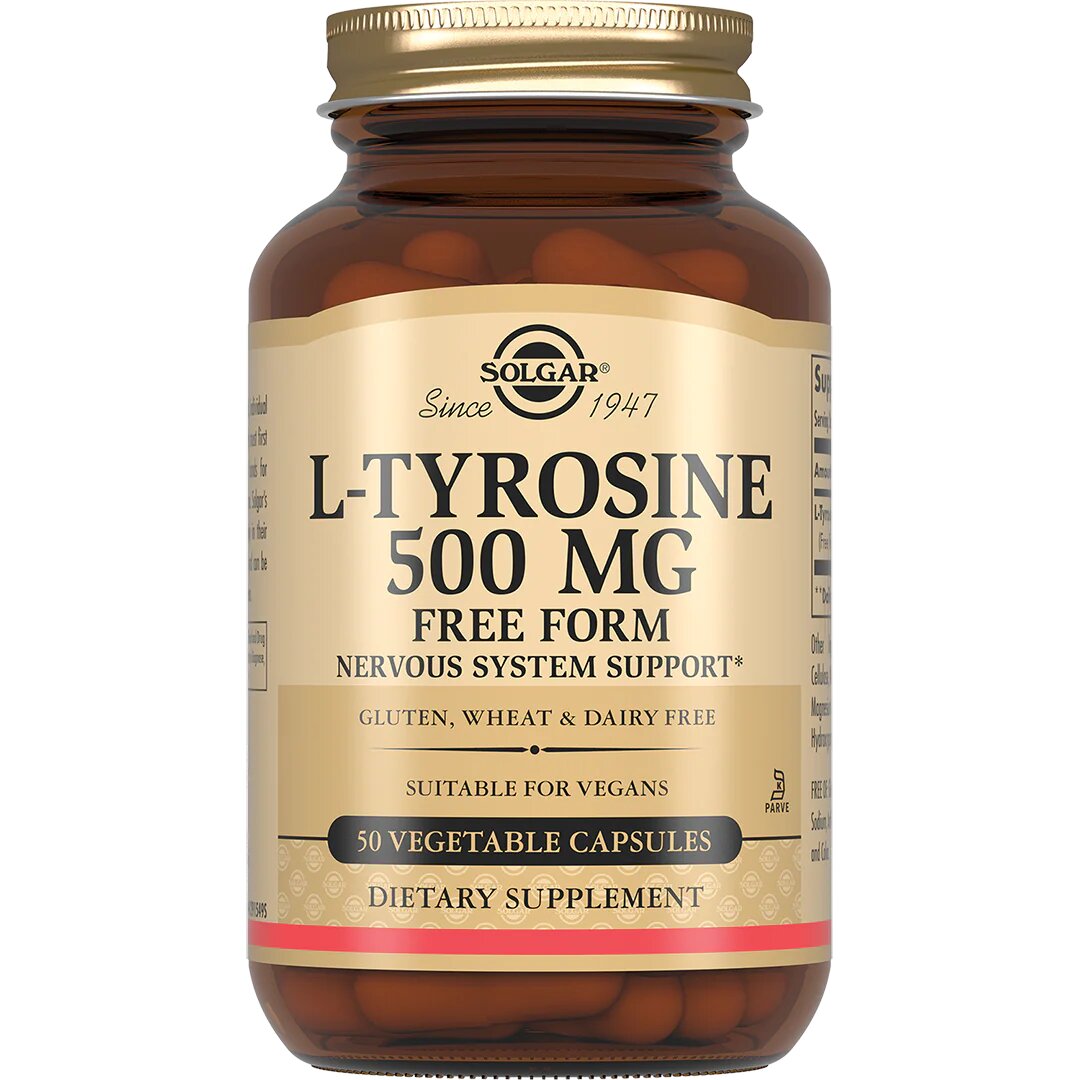 БАД Solgar Капсулы "L-тирозин 500 мг", 50 шт. L-Tyrosine 500 mg