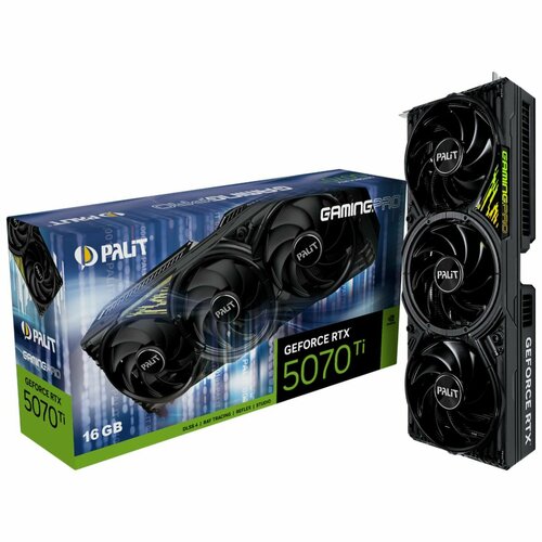 Видеокарта Palit RTX5070Ti GAMINGPRO 16GB GDDR7 256bit 3xDP HDMI 3FAN RTL 11441500₽
