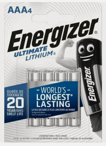 Изображение товара Батарейки Energizer AAA Ultimate Lithium (R03), 4 шт. (4 штуки в блистере)