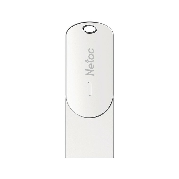 Накопитель USB 3.0/Type-C 64 Гб Netac U785C, металл, серебристый (NT03U785C-064G-30PN/NT03U785C-064G-32PN) — фото 1