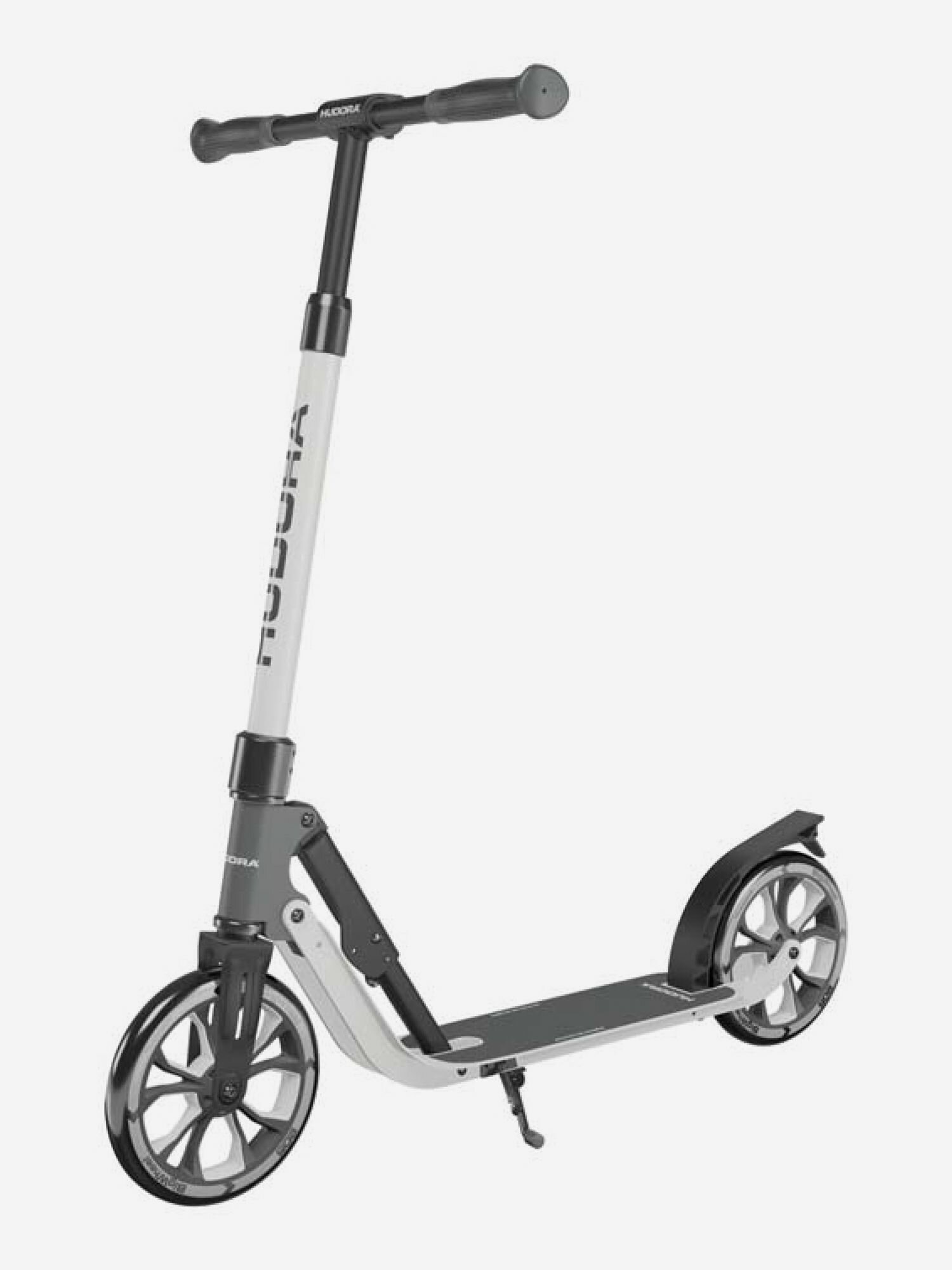 Самокат HUDORA "BigWheel 205", для взрослых и детей, алюминиевый руль, серый