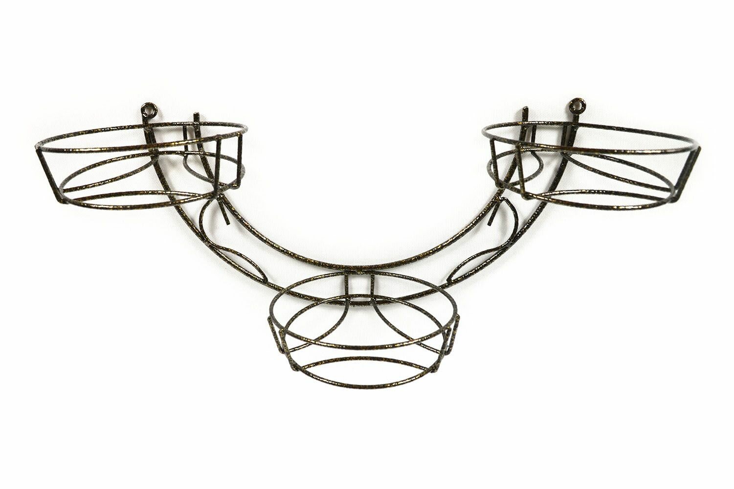 Подставка настенная Качели для трех цветочных горшков