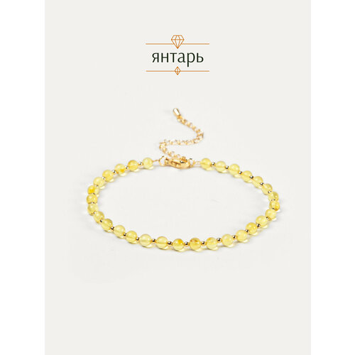 фото Браслет-нить brandlove, янтарь, 1 шт., размер 19 см, желтый