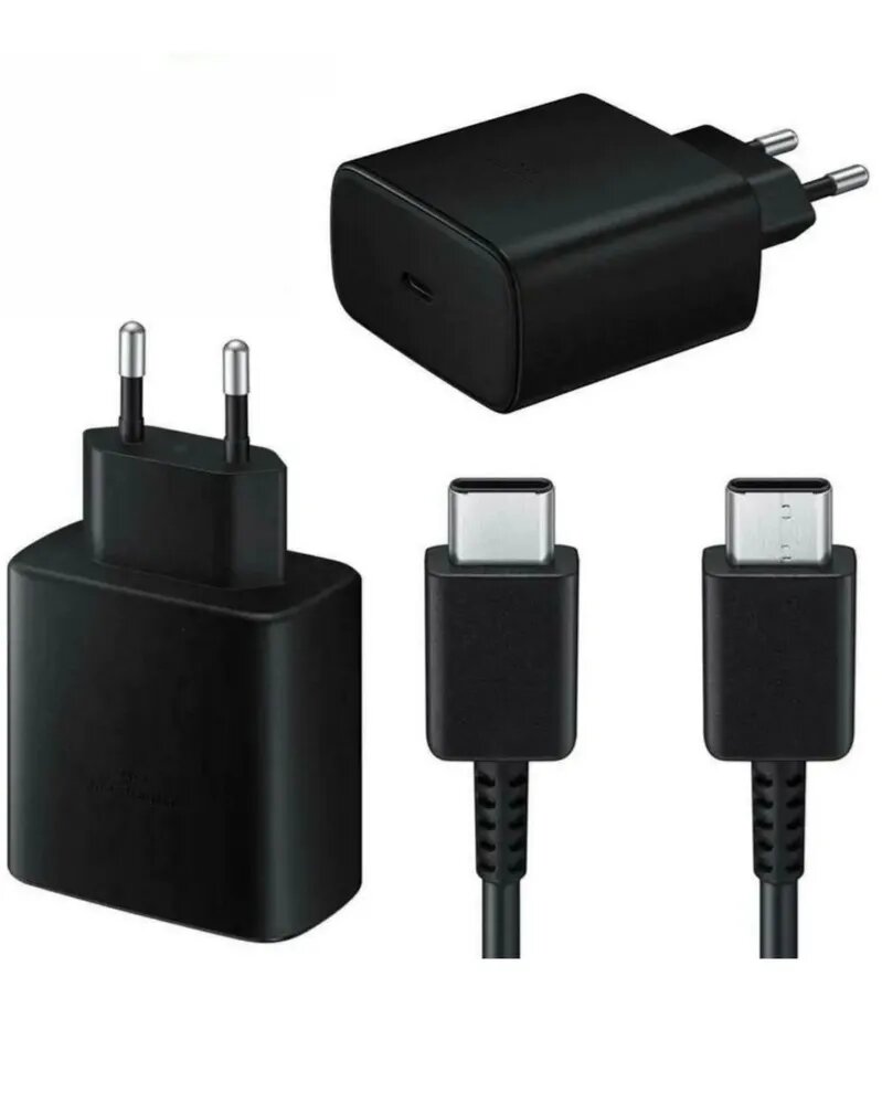 Блок зарядки для Samsung 45W USB-Type-C / быстрая зарядка, Adapter черный — фото 1
