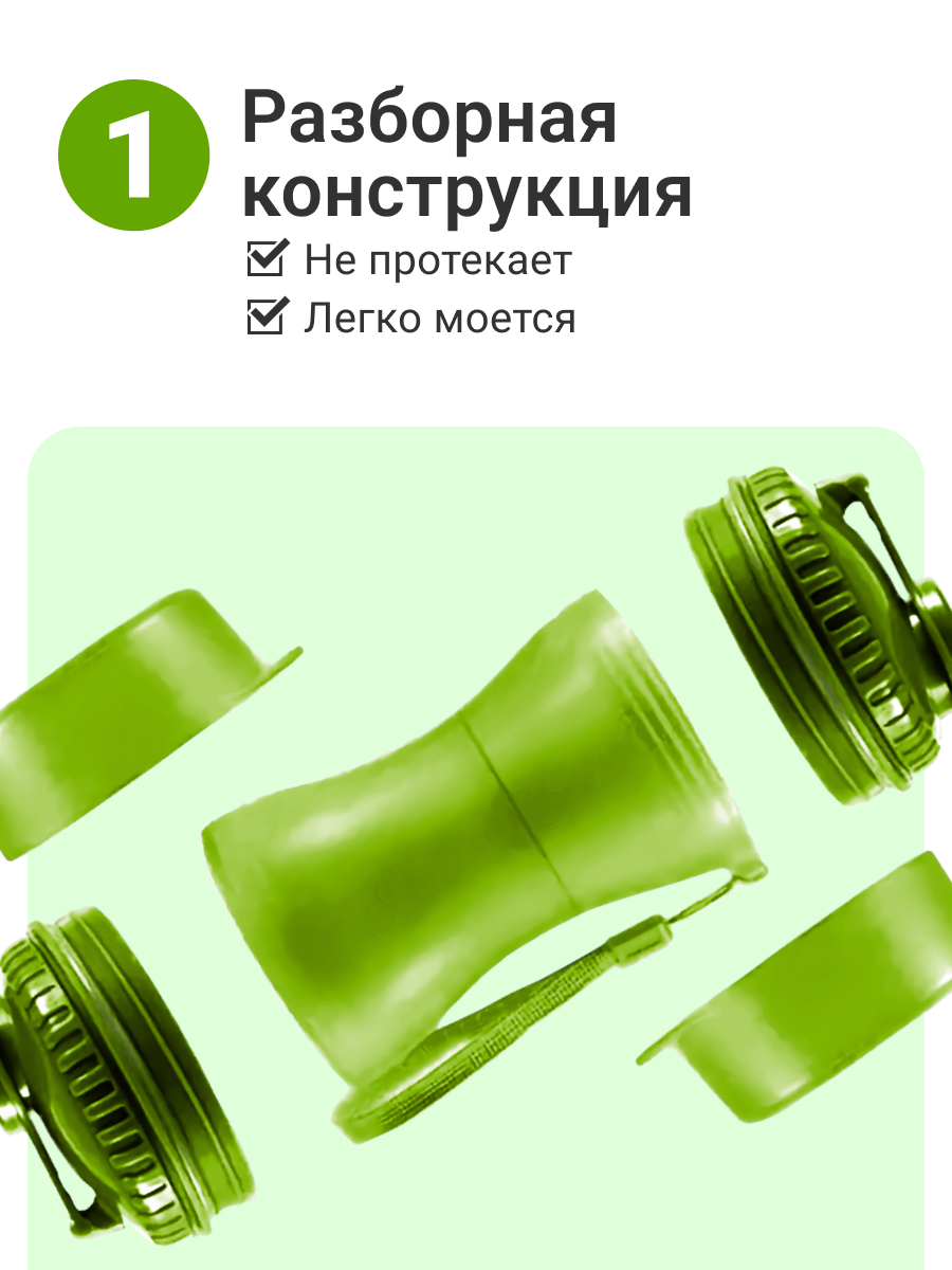 Картинки Поилка+кормушка 2 в 1 для собак и кошек ZooWell Travel, поильник, переносная, дорожная миска, зеленая