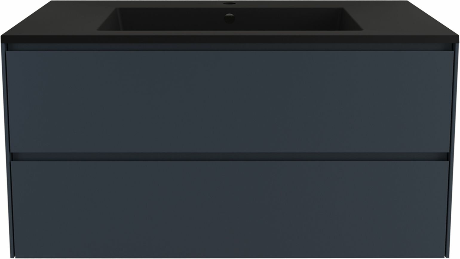 Тумба с кварцевой раковиной Style Line антрацит Лима 100 Plus подвесная эмаль графит матовая