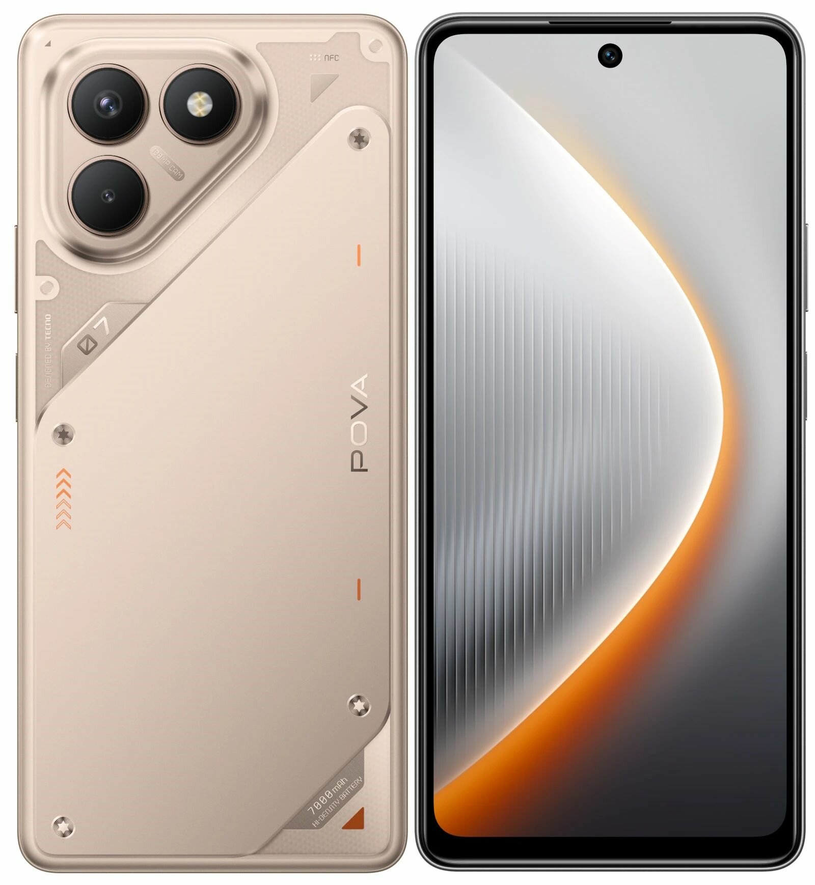 Смартфон Tecno Pova 7 Neo 8/256 ГБ, титановый