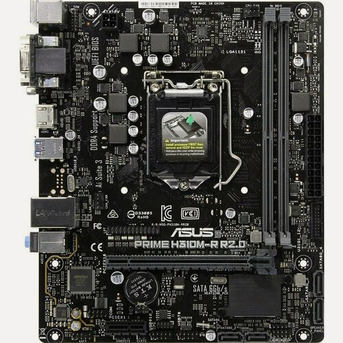 Изображение товара Материнская плата Asus PRIME H310M-R R2.0 Soc-1151v2 Intel H310 2xDDR4 mATX AC`97 8ch(7.1) GbLAN+VGA
