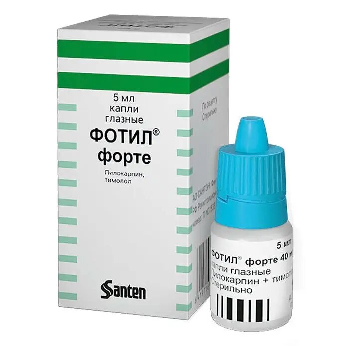 Фотил форте капли глазные 40 мг/мл+5 мг/мл 5 мл 1 шт