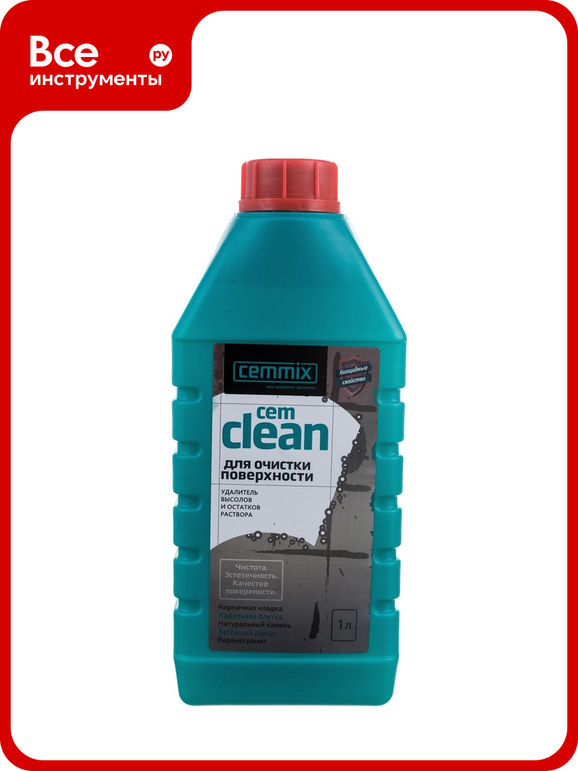 Концентрированный очиститель от высолов и остатков раствора CEMMIX Clean 1 л 558405