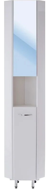 Шкаф-пенал для ванной с зеркалом Onika Дюна 30.15У с зеркалом угловой напольный 42 5 см белый