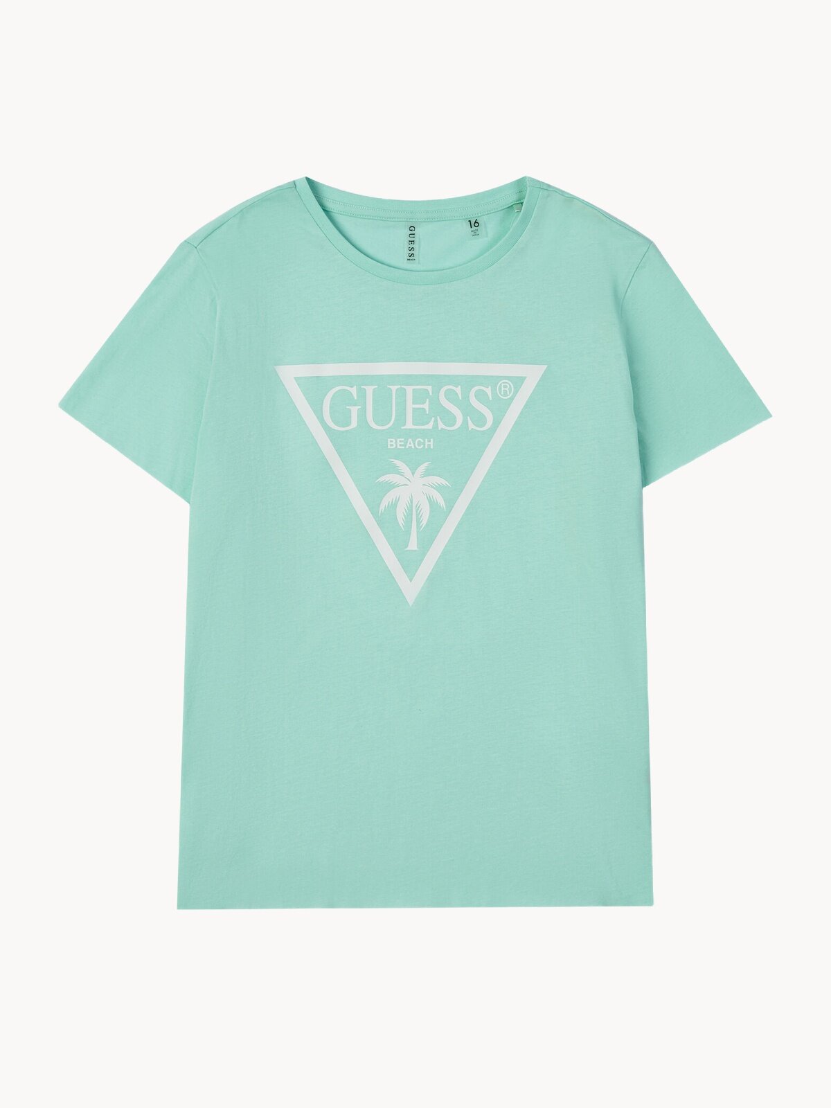 Футболка GUESS Crop SS T-Shirt_Minime, размер 14 лет, мятный