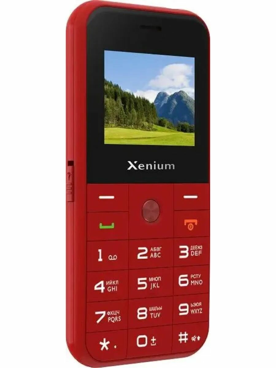 Телефон Xenium X718, 2 SIM, 1.77", красный, пластик, время работы 809 ч — фото 1