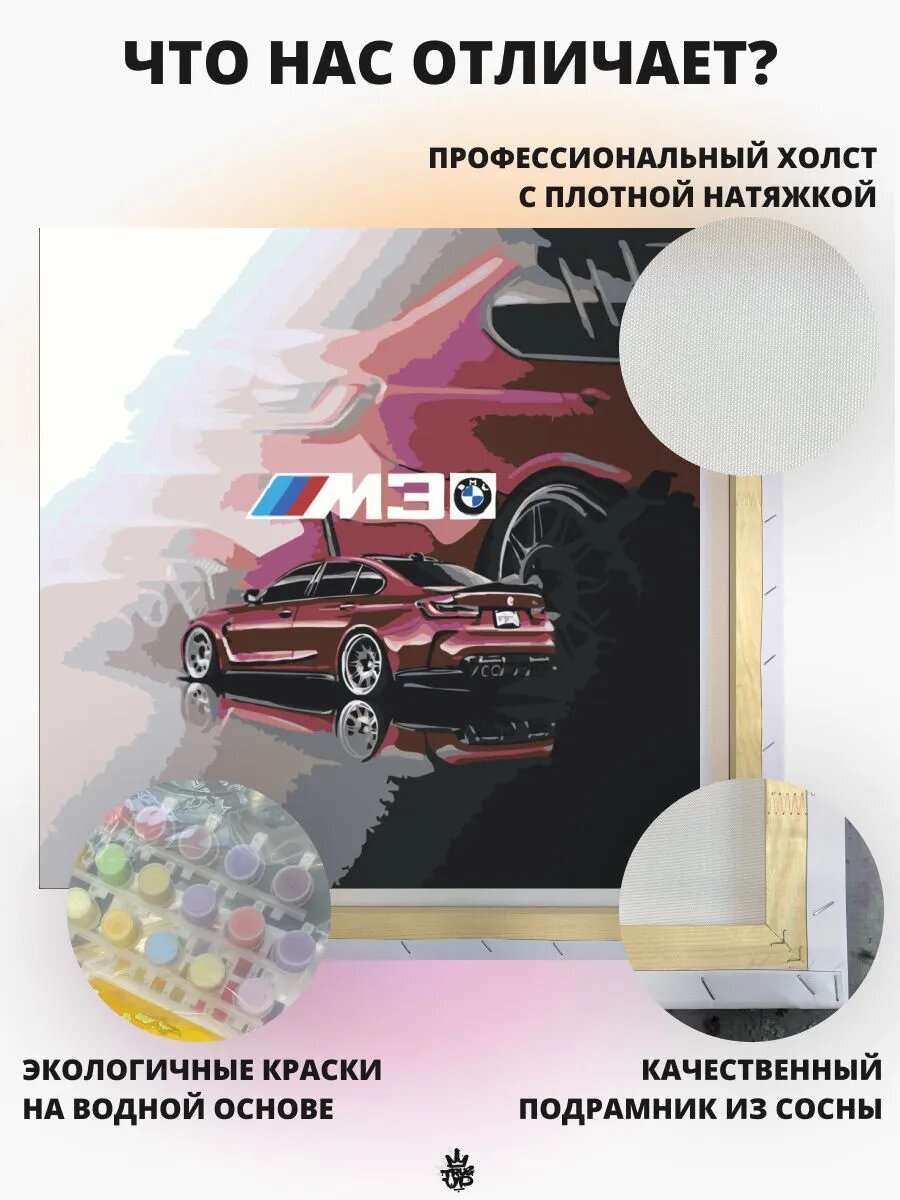 BMW картина по номерам на холсте — фото 1
