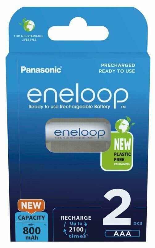 Аккумуляторы Panasonic Eneloop BK-4MCDE/2BE AAA 800 2шт