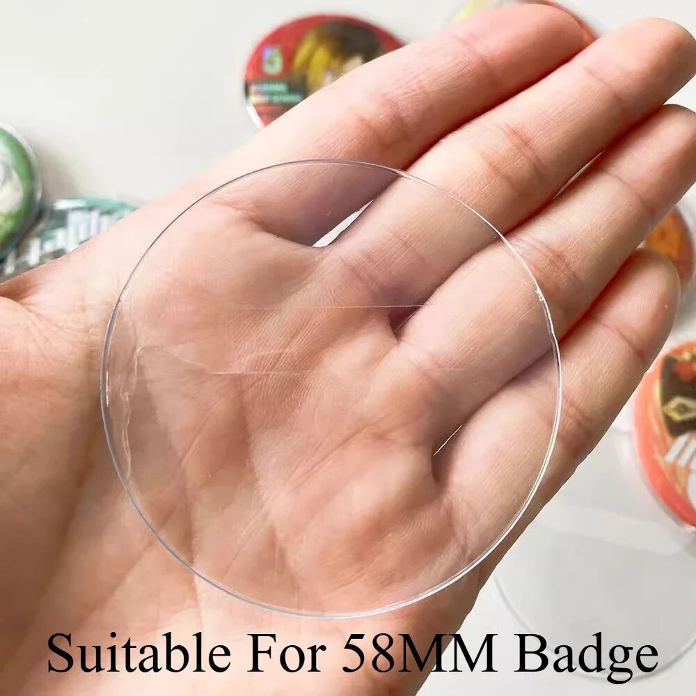 Прозрачные защитные чехлы для значков аниме 10Pcs, 63MM