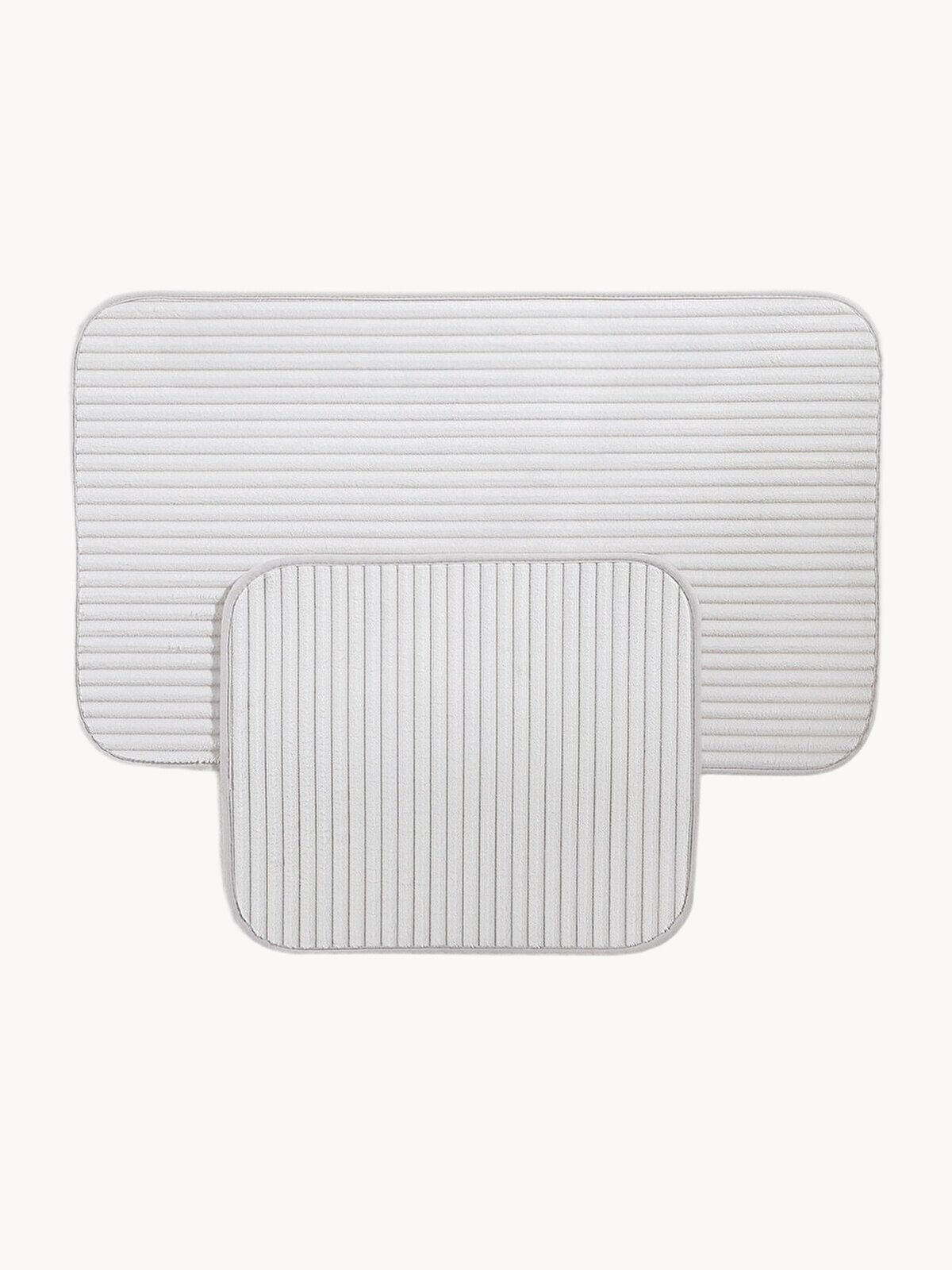 Коврики для ванной и туалета противоскользящие, 2 шт, 50х80+45х50 см, полиэстер, MADAME COCO, серый