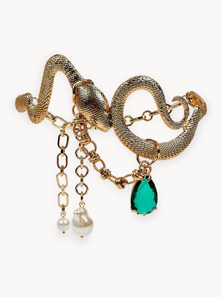 Колье YAROSLAVNA, длина 38 см, золотистый