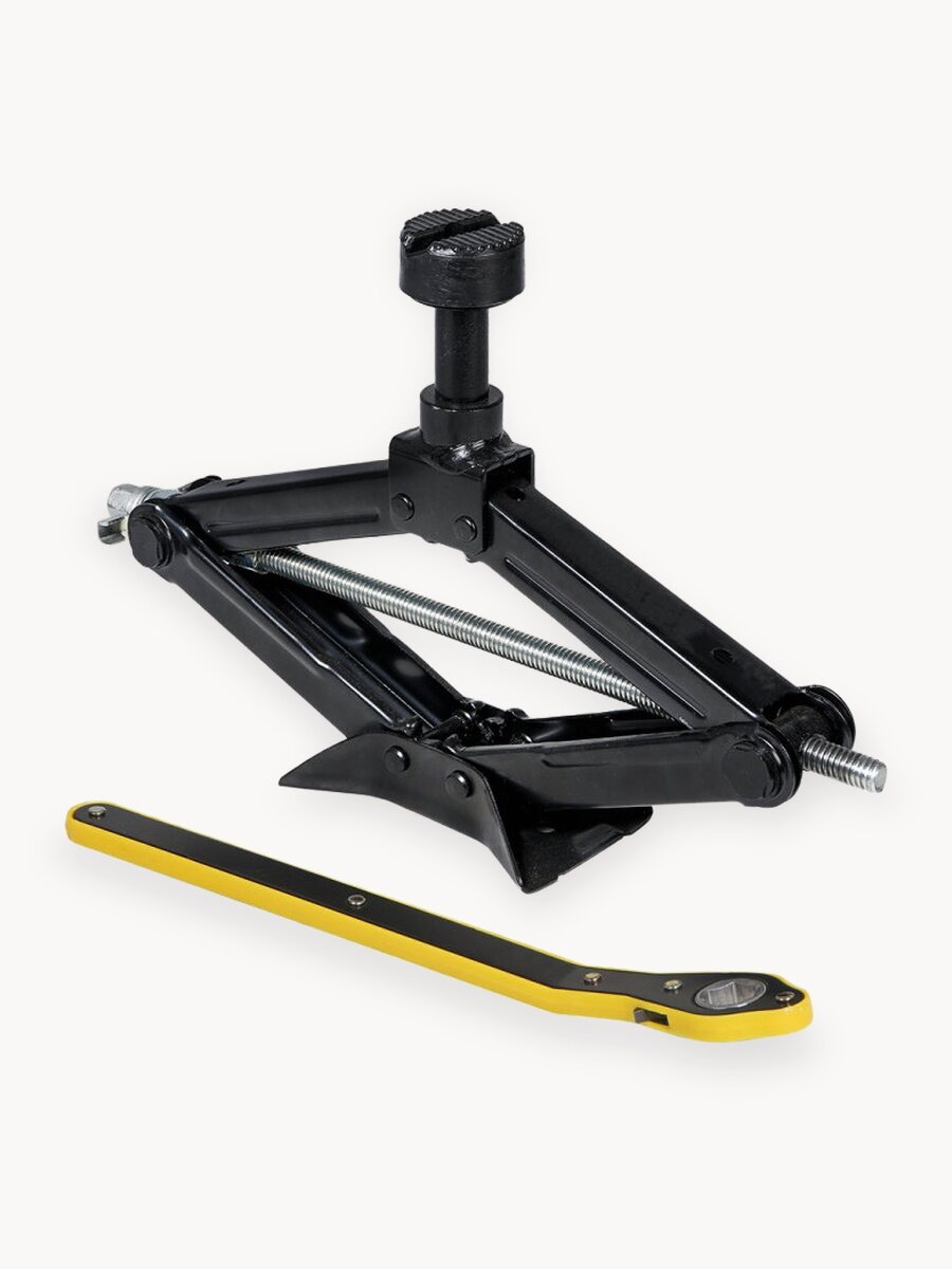 Домкрат автомобильный ромбический механический 2 т (Высота подхвата 113 мм, Высота подъема 514 мм) AJ-R-03