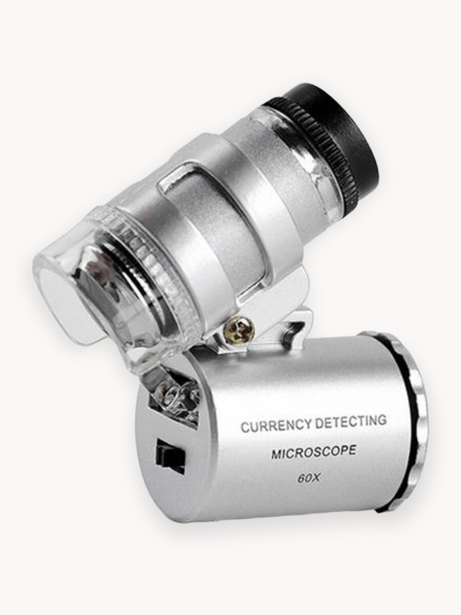 Микроскоп карманный OEM 9882 со светодиодной и ультрафиолетовой подсветкой.