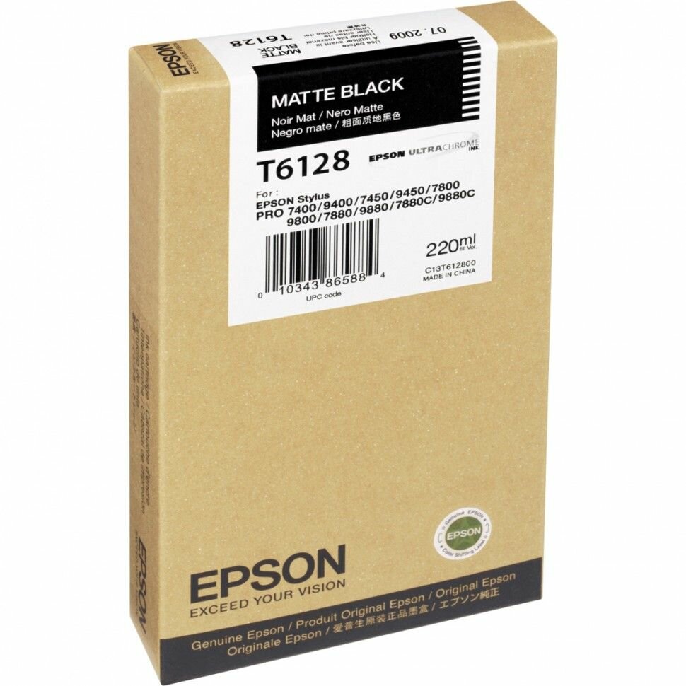 Картридж для струйного принтера EPSON T6128 Matte Black (C13T612800)