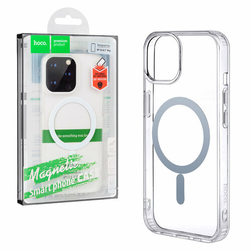 Чехол на айфон 13 Pro Hoco TPU прозрачный MagSafe чехол magsafe прозрачный для iphone 13 mini прозрачный