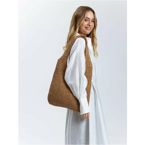 Сумка шоппер nstc.moscow, желтый, бежевый