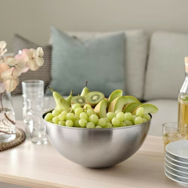 Миска икеа Бланда Бланк, нержавеющая сталь, 28см, серебристая — фото 1