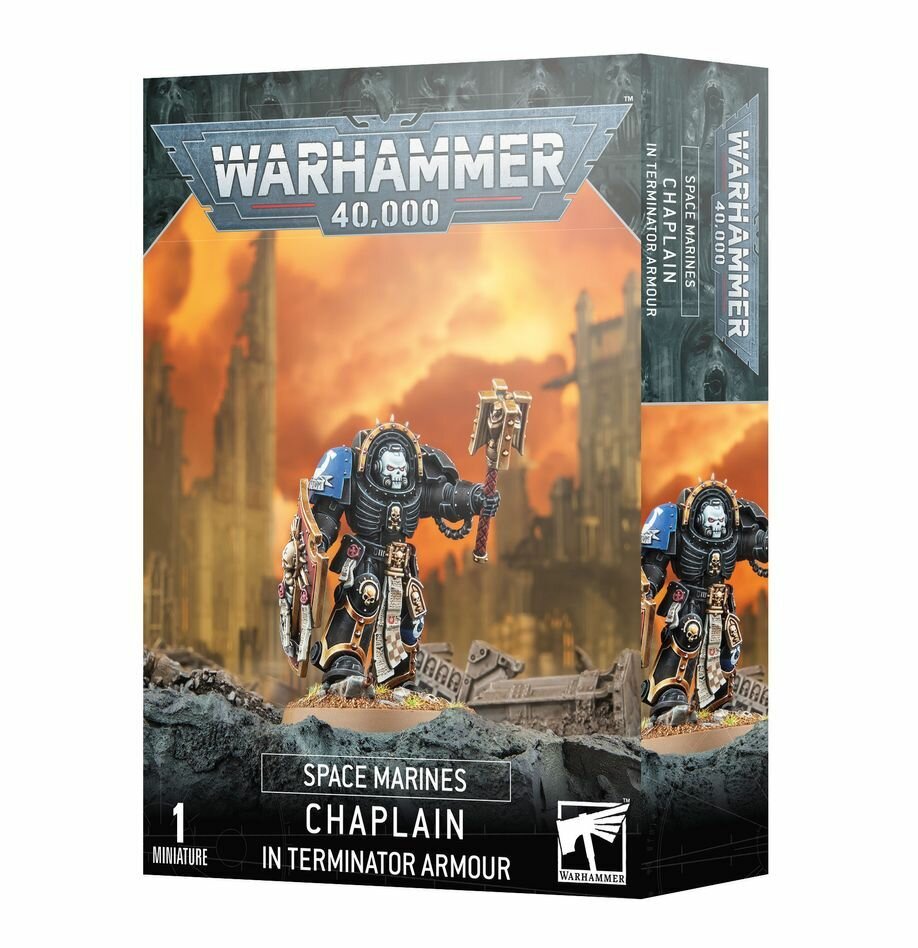 Набор миниатюр для настольной игры Warhammer 40000 - Space Marines Chaplain in Terminator Armour