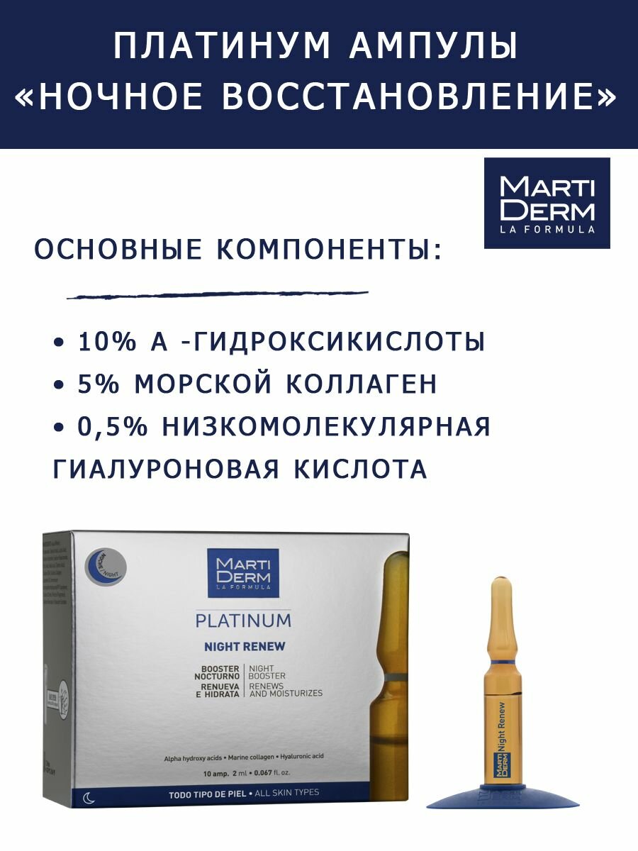 Мартидерм Сыворотка Пилинг с 10% AHA и коллагеном, 10 ампул — фото 1