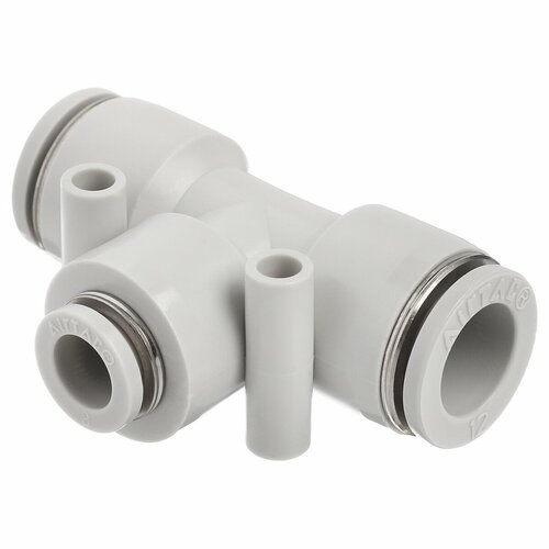 Фитинг тройник Т-образный цанговый переходной Airtac PEG12-8 под трубку 12-8-12 мм уп 10 шт 6608₽
