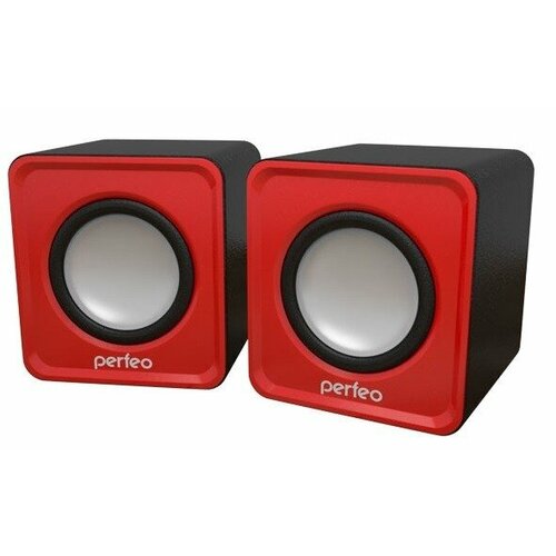 Акустическая система Perfeo Wave красная PF-128 20 2х3 Вт USB 48900₽
