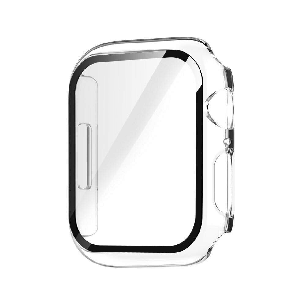 фото Защитный чехол для Apple Watch 7/8/9, 45MM, прозрачный, с встроенной закаленной пленкой
