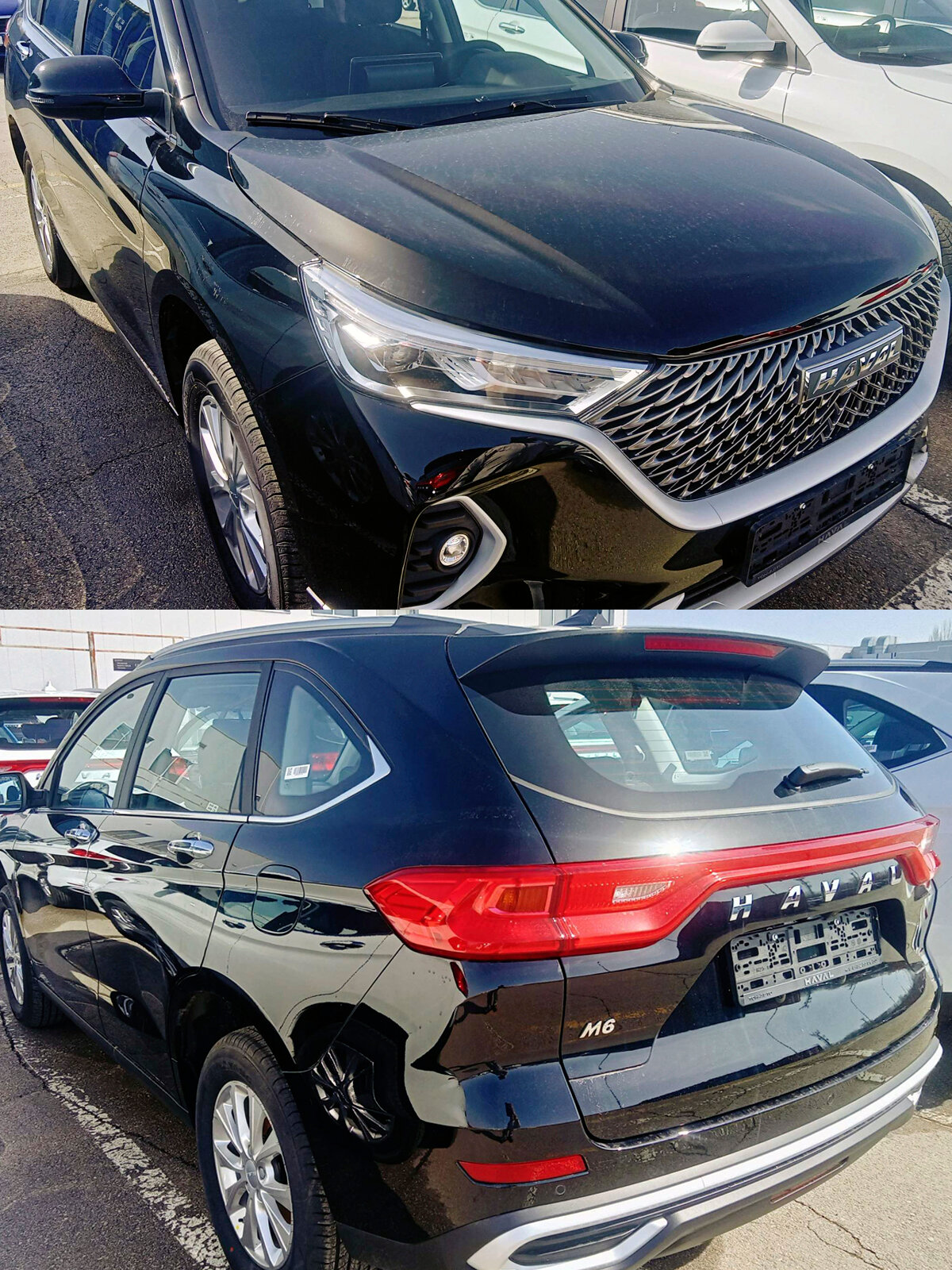Автоэмаль черная для Haval - 8A - BLACK UNI (солид), краска+лак, набор 2 флакона — фото 1