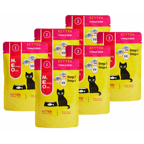 ME-O KITTEN №1 для котят с тунцом в желе пауч 80 гр NEW 80 гр х 6 шт